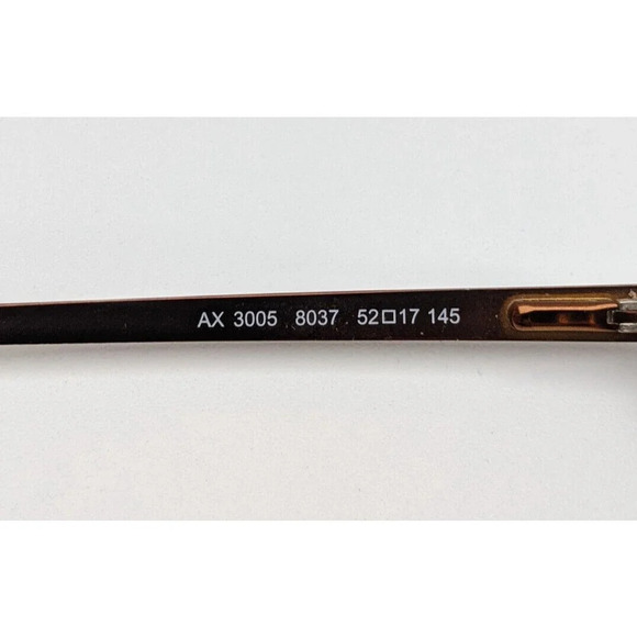 🕶️Armani Exchange AX3005 8037 Eyeglasses 52/17 145 /KAB133🕶️​ - Picture 4 of 7